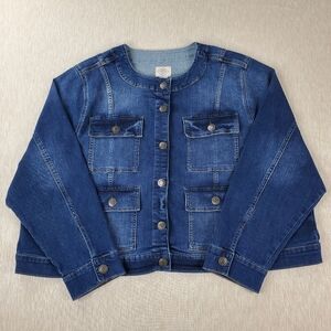 St. John's Bay Modern Chic Tailored Style Denim Jacket Women's Size 3X ~ NWT